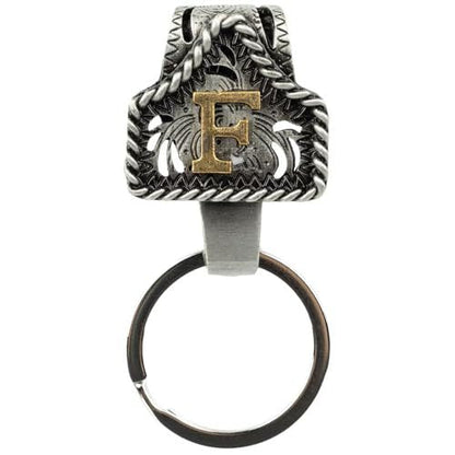 📎Handmade Cow Tag Belt Key Holder with Copper Initial