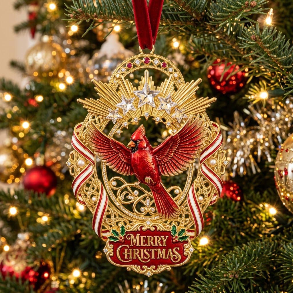 🎅2026 Christmas Giift 50% Off--Red Cardinal Christmas Mica Ornament