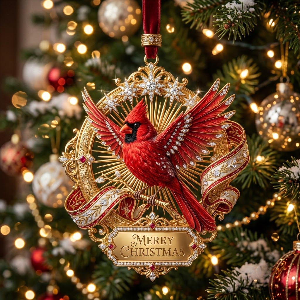 🎅2026 Christmas Giift 50% Off--Red Cardinal Christmas Mica Ornament