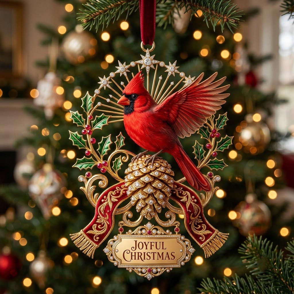 🎅2026 Christmas Giift 50% Off--Red Cardinal Christmas Mica Ornament