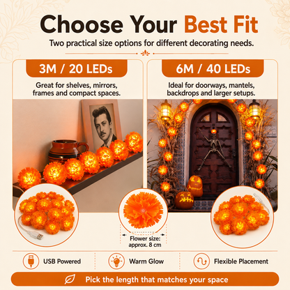 🌼USB Charging Lighted Marigold Garland