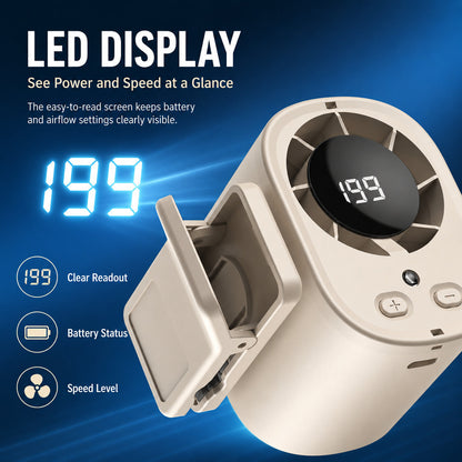 ❄️199-Speed USB Rechargeable Clip-On Fan – Portable, Strong Clamp, Long-Lasting Battery for Car, Desk & Travel