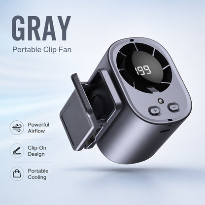 ❄️199-Speed USB Rechargeable Clip-On Fan – Portable, Strong Clamp, Long-Lasting Battery for Car, Desk & Travel