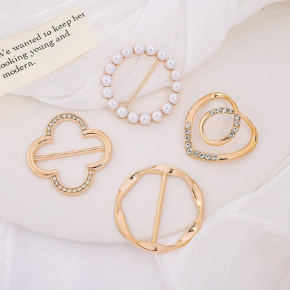 👗4 Counts Women's Fashion Metal Shirt Clips