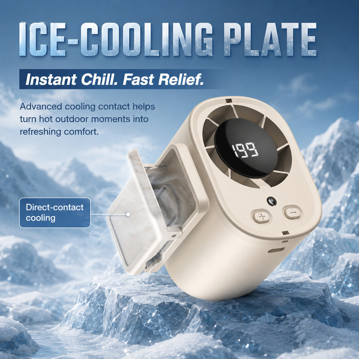 ❄️199-Speed USB Rechargeable Clip-On Fan – Portable, Strong Clamp, Long-Lasting Battery for Car, Desk & Travel