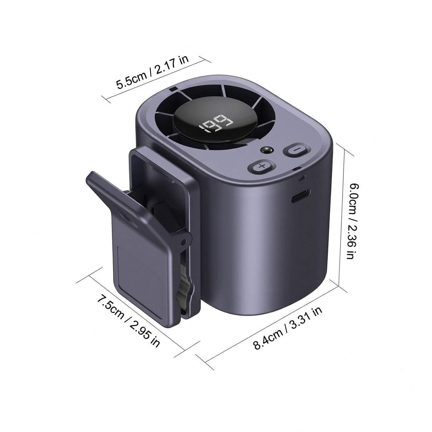 ❄️199-Speed USB Rechargeable Clip-On Fan – Portable, Strong Clamp, Long-Lasting Battery for Car, Desk & Travel