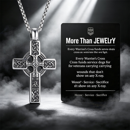 The Warrior's Cross Antique Silver Celtic Knot Pendant⚔️