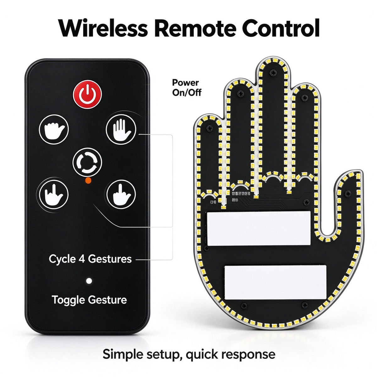 LED Car Gesture Light 🚗⚡