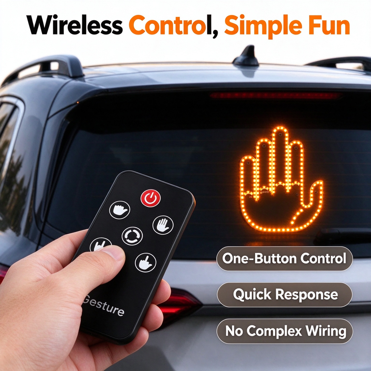 LED Car Gesture Light 🚗⚡