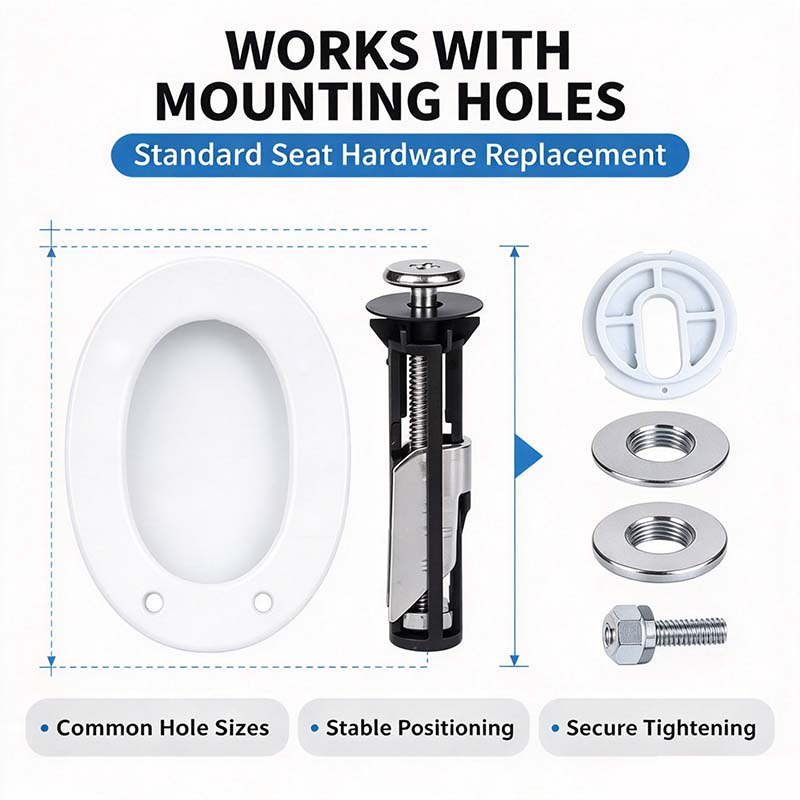 2PCS Universal Toilet Seat Bolt Kit Screws Quick Release Easy Install Toilet Seat Replacement Parts🚽