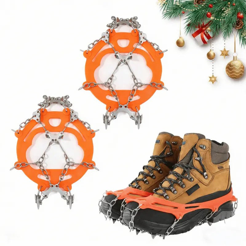 Ice Cleats for Shoes and Boots, Lightweight Crampons Anti-Slip Traction Snow Grips👢