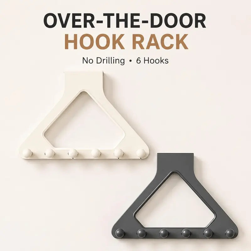 2 Pcs Over-the-Door Triangle Hanging Organizer - No-Drill Slide Installation🚪