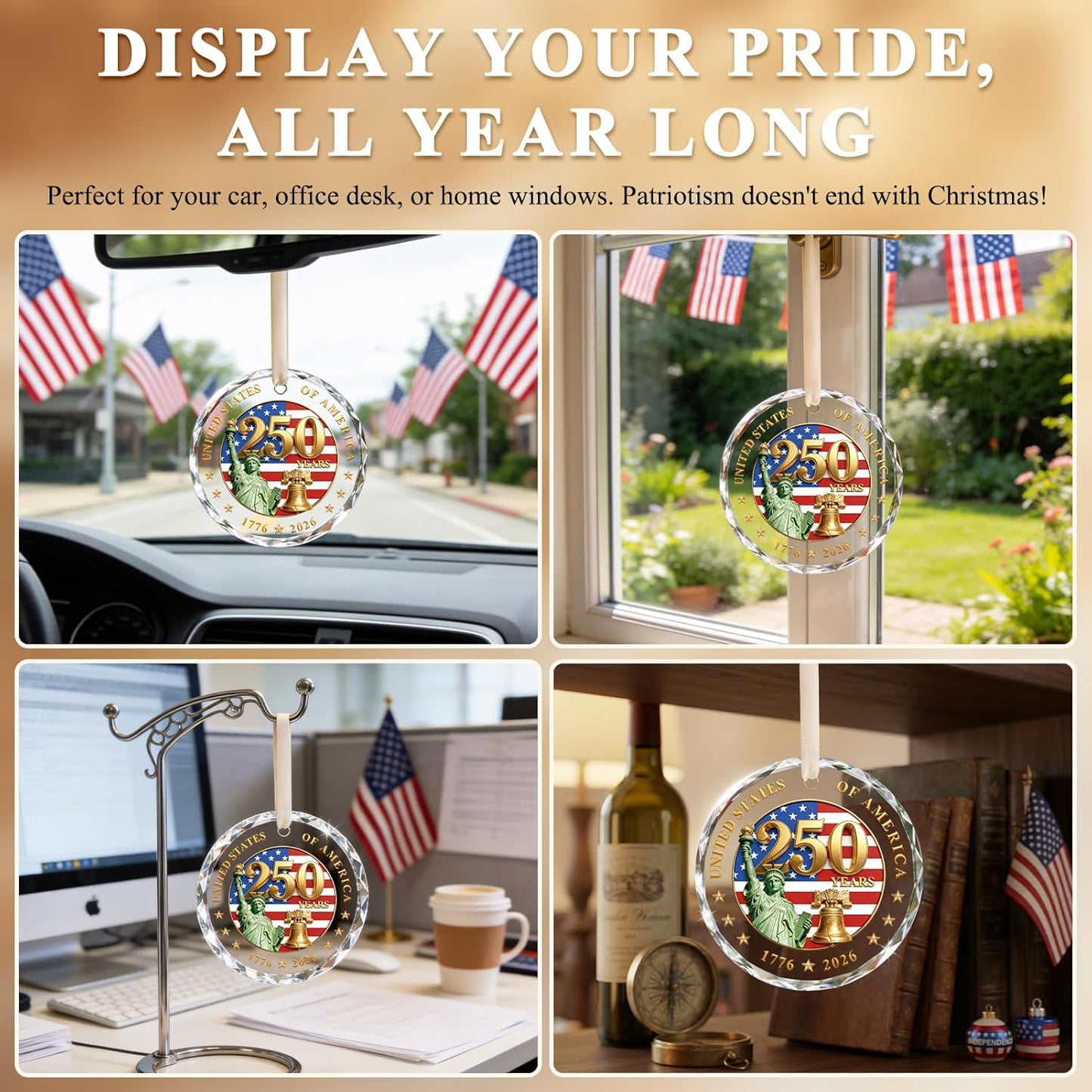 America 250th Anniversary Ornament – Patriotic Keepsake