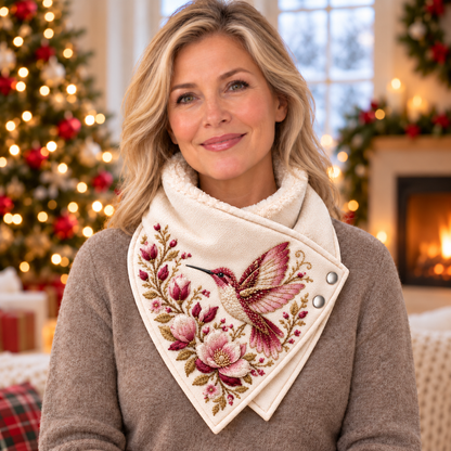 Cozy Fleece-Lined Cardinal Neck Wrap Scarf – Christmas Winter Gift 🐦🎄