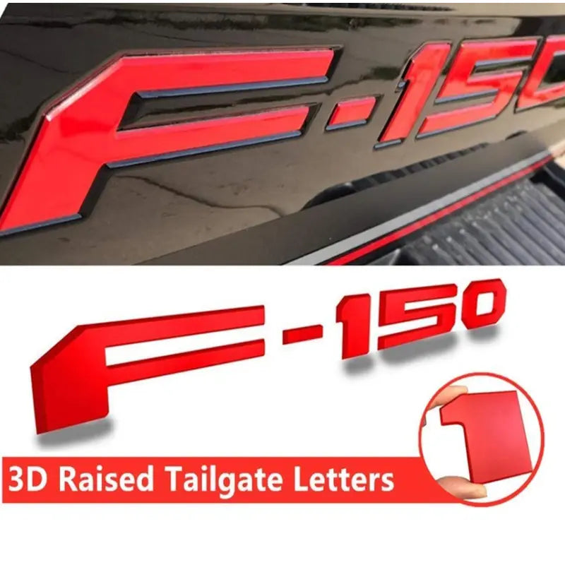 F-150 Upgrade Accessories: 3D Emblem – Tailgate Insert Lettering – Stylish Trim Designed for Pickup Owners