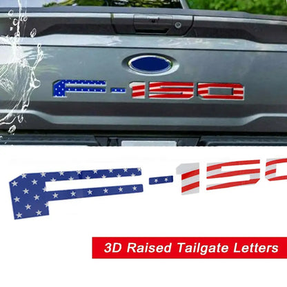 F-150 Upgrade Accessories: 3D Emblem – Tailgate Insert Lettering – Stylish Trim Designed for Pickup Owners