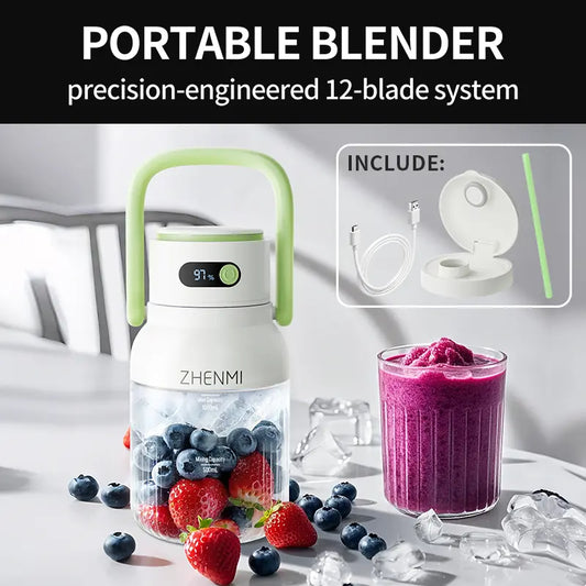 Cordless Blender 33oz BPA-Free for Smoothies & Ice