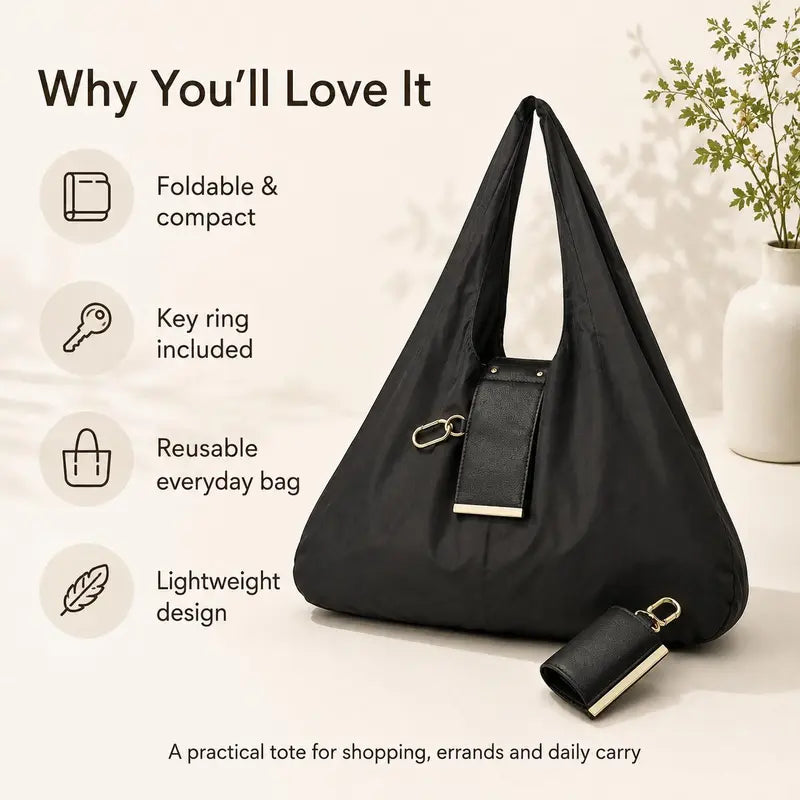 Compact Foldable Keychain Tote Bag,Daily Errands & On-the-Go Use🛍️