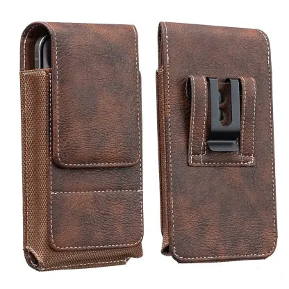 🔥Waist Belt Cell Phone Pouch 📱 Multi-Pocket Leather Holster with Card Holder