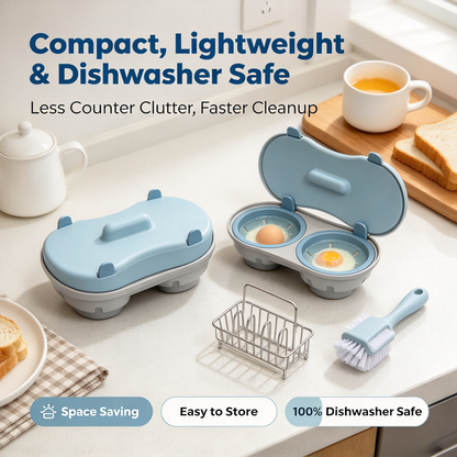 Microwave Egg Poacher, Microwave Egg Cooker for 2 Eggs 🍳