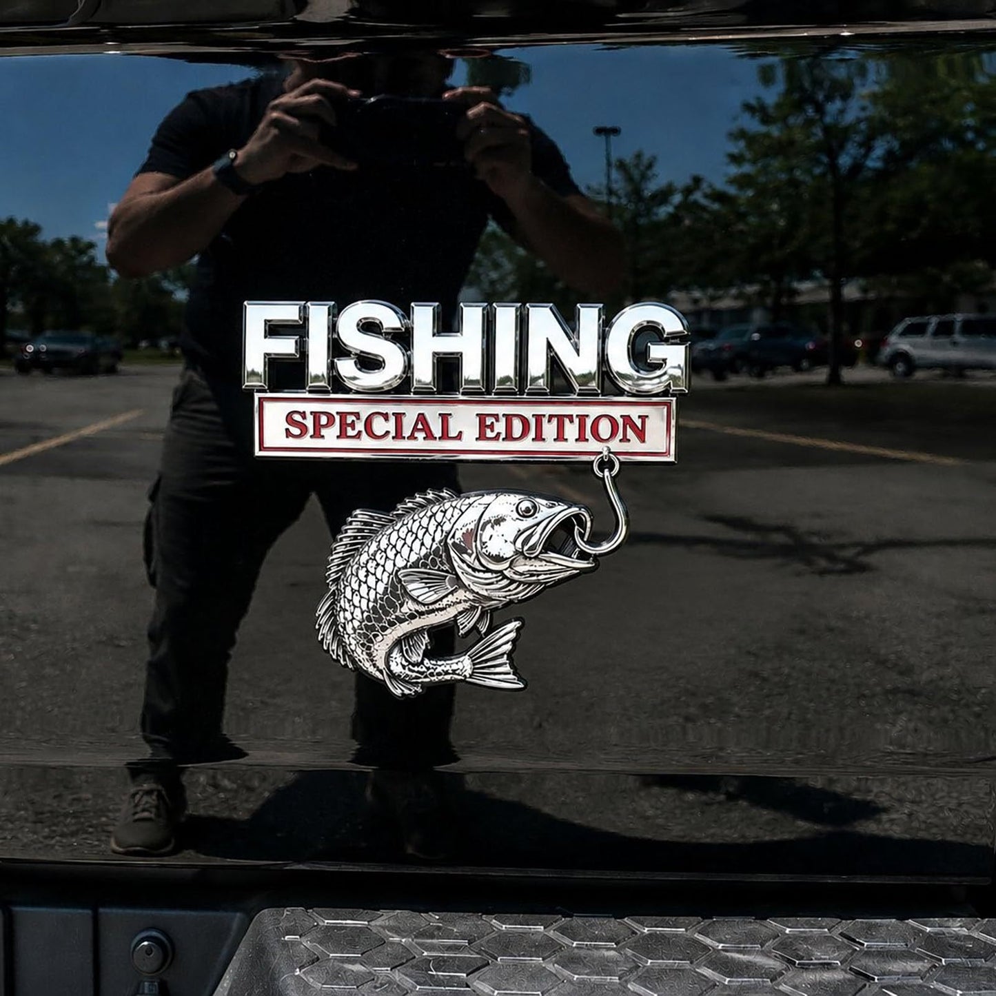 🎣 Fishing Special Edition Premium 3D Metal Vehicle Emblem Badge