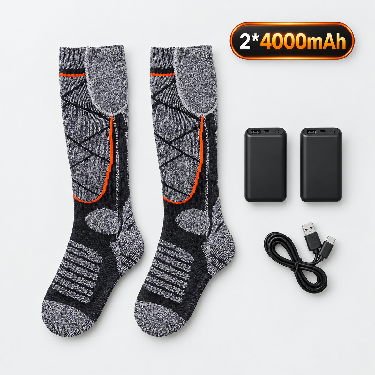🔥 Rechargeable Heated Socks – Keep Your Feet Warm All Winter
