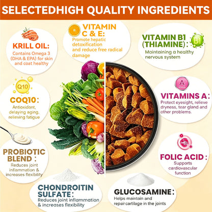 🐶 32-IN-1 ALL-IN-ONE MULTIVITAMIN CHEWS FOR DOGS