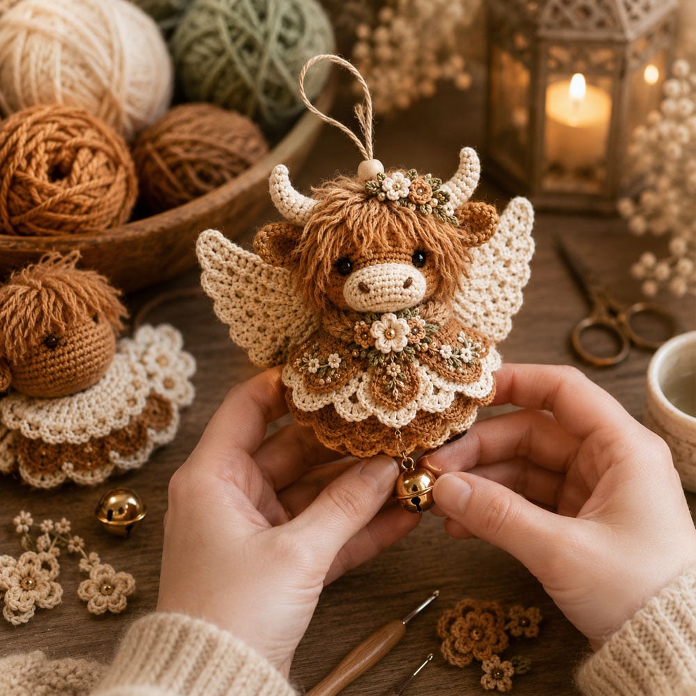 🔥 HOT SALE - 🪽 Animal Angel Crochet Ornament DIY Kit