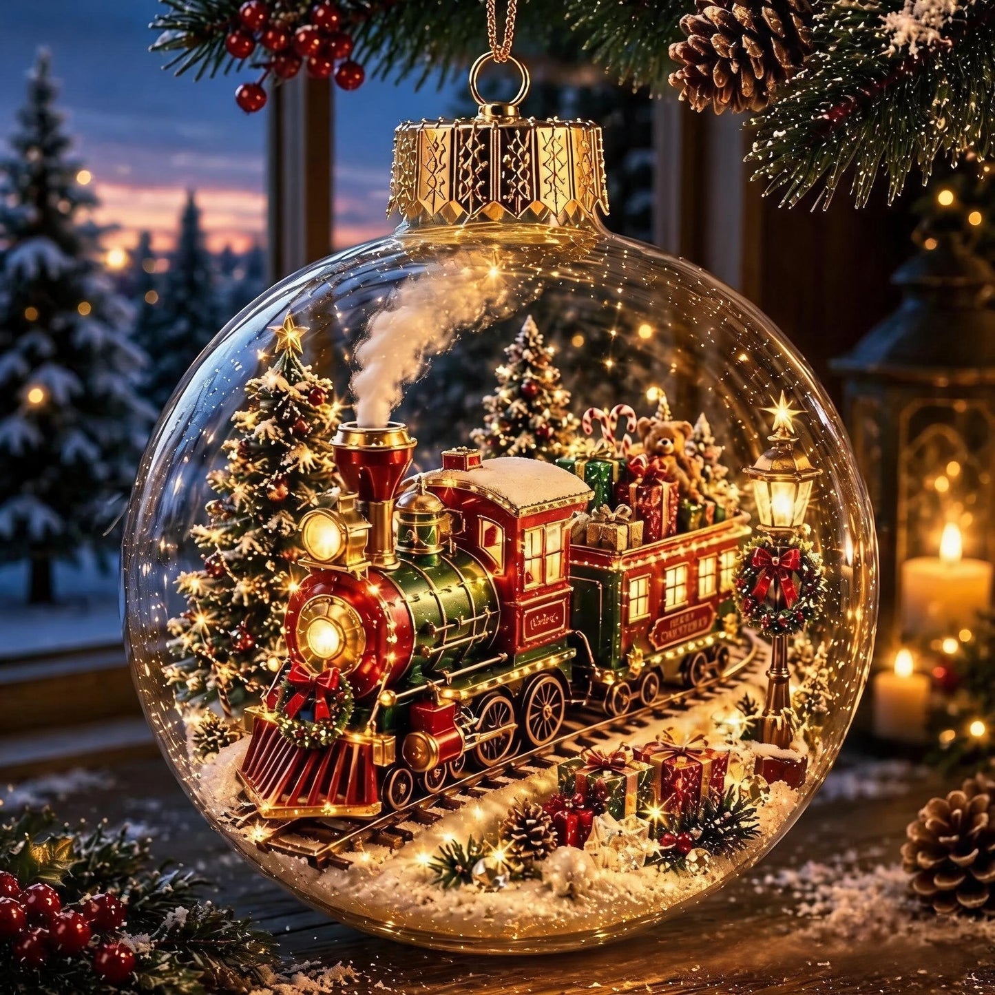 🔥HOT SALE 50% OFF - 🎄Glowing Christmas Diorama Ornament✨