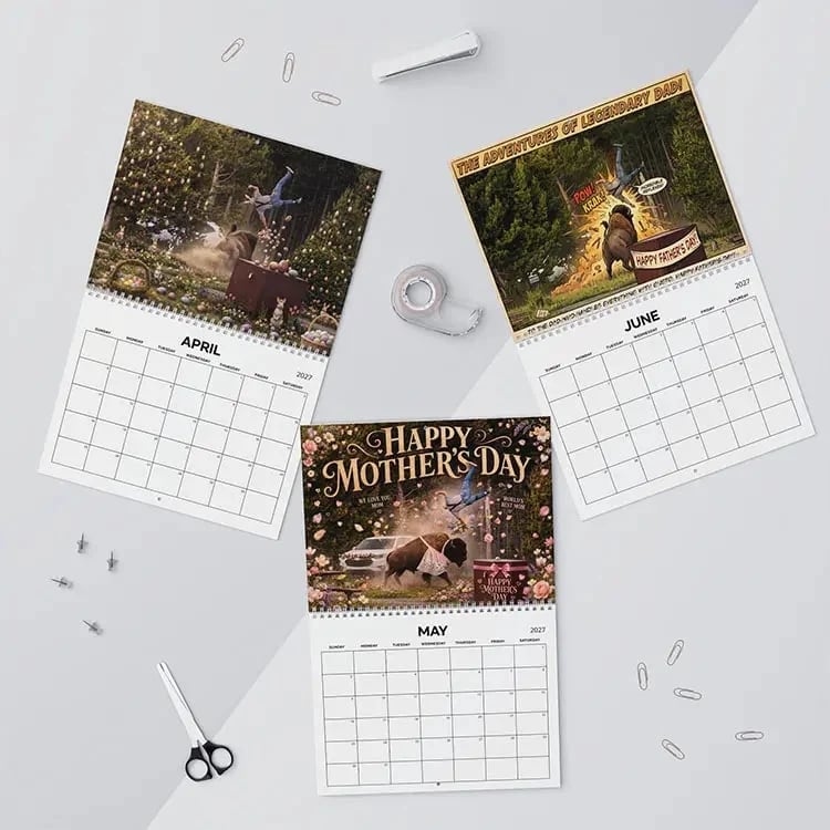 🏞️🔥 Yellowstone Bison 2027 Wall Calendar | The Perfect Blend of Humor, Wildlife & Rustic Decor
