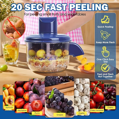 🧄 Smart Electric Fruit & Garlic Peeler – One-Click Automatic Peeling Machine with Easy-Clean Bowl 🍅