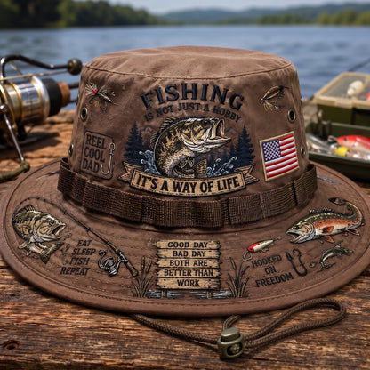 🔥Last Day 49% OFF -🎣 Fishing Is a Way of Life Boonie Hat