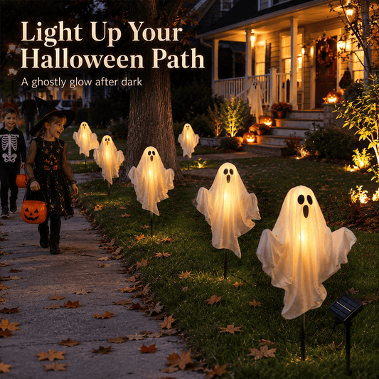 Solar-Powered Floating Ghost Pathway Lights