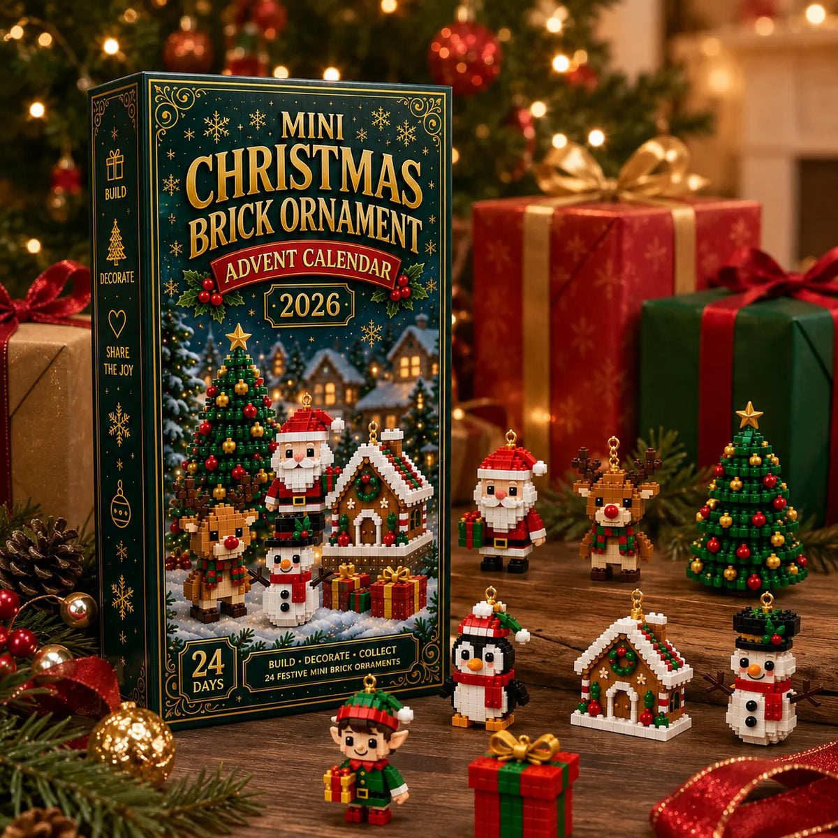 ⏳ Last day to save 49% – 🎄 24-Day Mini Christmas Brick Ornament Advent Calendar
