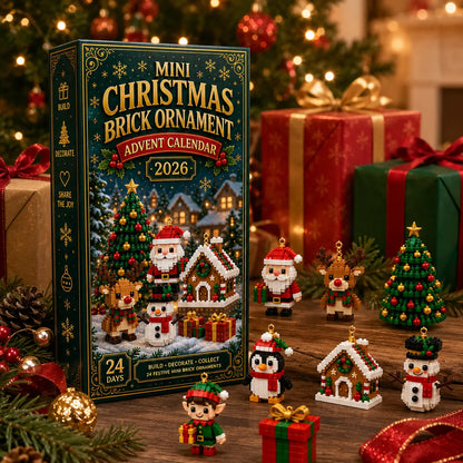 ⏳ Last day to save 49% – 🎄 24-Day Mini Christmas Brick Ornament Advent Calendar