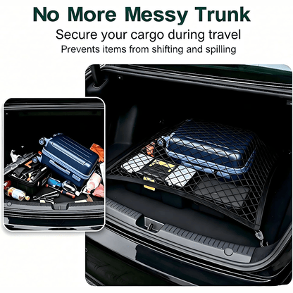 🧳 Heavy-Duty Elastic Cargo Net – Double-Layer Vehicle Storage Organizer