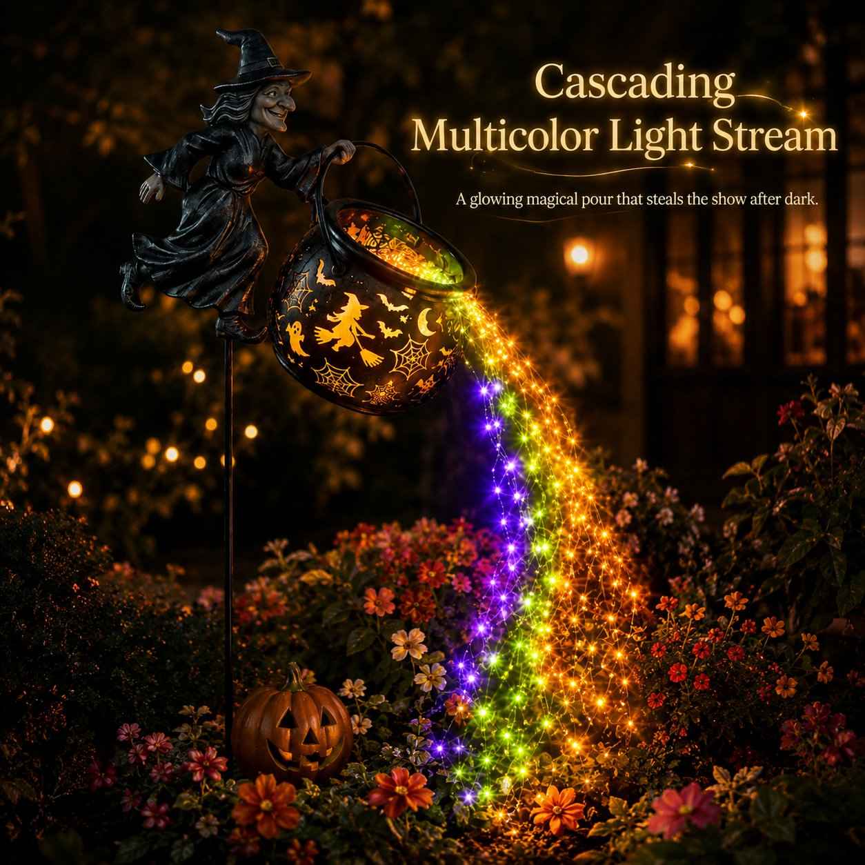 🔥Early Halloween Hot Sale 49% OFF🧙‍♀️Halloween Witch Cauldron Garden Light