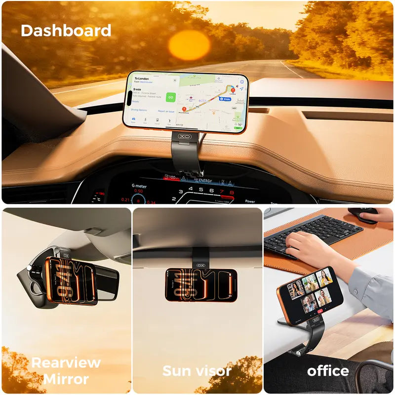 🧲 Strong Magnet Magnetic Car Phone Mount｜Hands‑Free Cellphone Holder, 95° Adjustable
