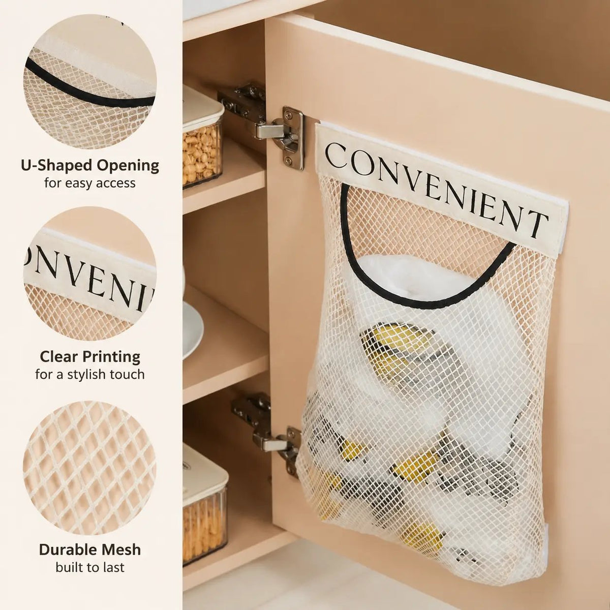 10PCS Grocery Garbage Bag Holder Trash Bag Dispenser Sticky Wall Mounted Mesh🛒