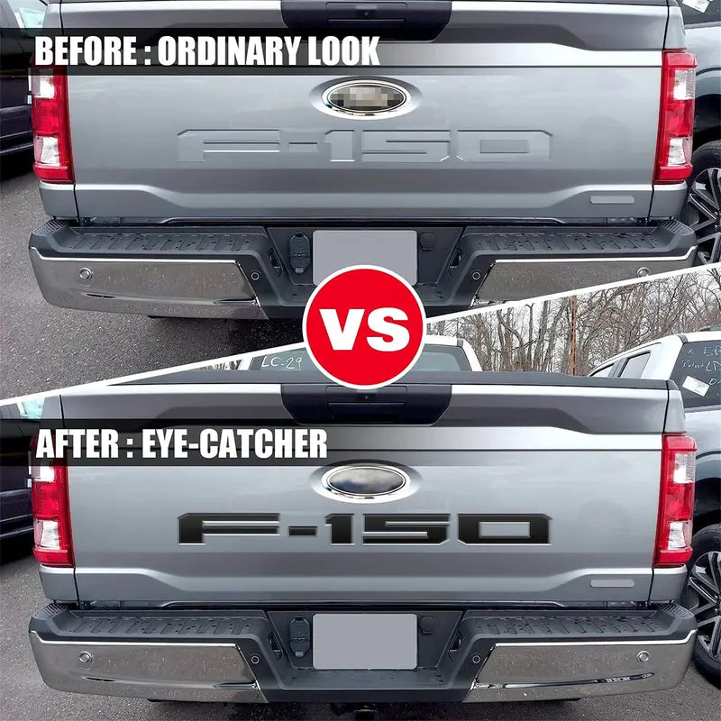F-150 Upgrade Accessories: 3D Emblem – Tailgate Insert Lettering – Stylish Trim Designed for Pickup Owners