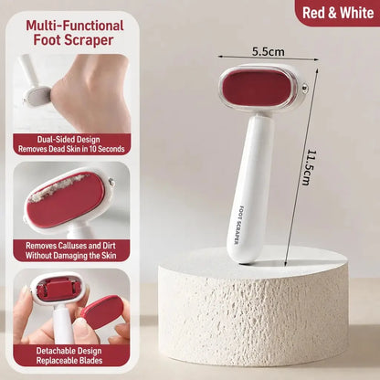 Dual‐Sided Foot Callus Remover, Replaceable Stainless Steel Blade Foot Scraper 🦶