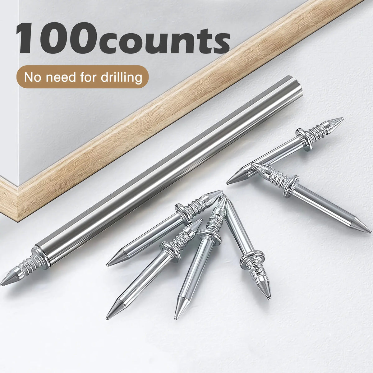 100 Double-Headed Carbon Steel Baseboard Nails🔩