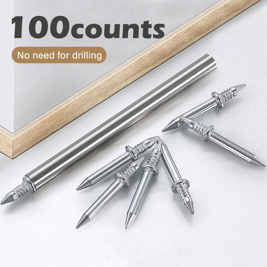 100 Double-Headed Carbon Steel Baseboard Nails🔩