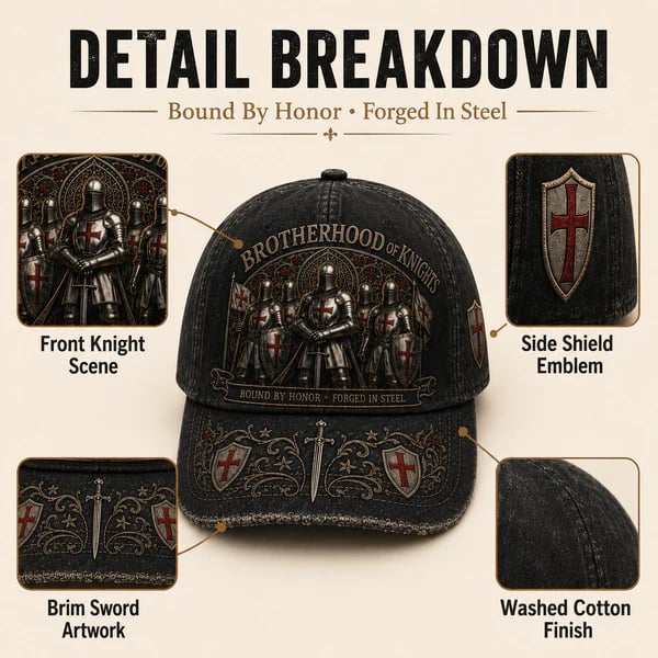 ⚔️ Brotherhood Of Knights Honor Cap 🎁Free Honor Coin With Every Cap Purchase