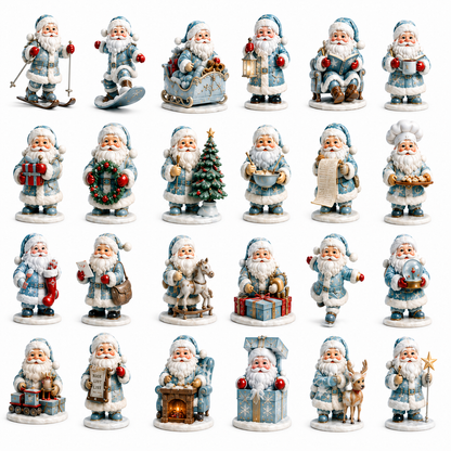 ✨24-Day Christmas Countdown Advent Calendar –Icy Santa Claus Ornament