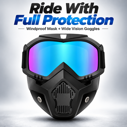 🛠️Detachable Full Face Goggle Mask