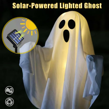 Solar-Powered Floating Ghost Pathway Lights