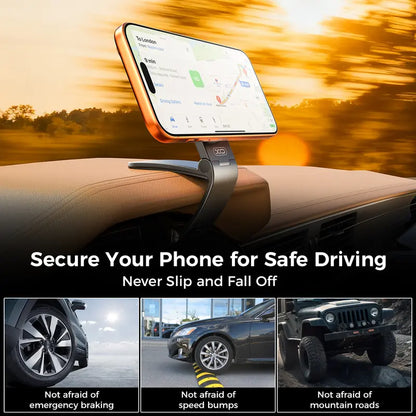 🧲 Strong Magnet Magnetic Car Phone Mount｜Hands‑Free Cellphone Holder, 95° Adjustable