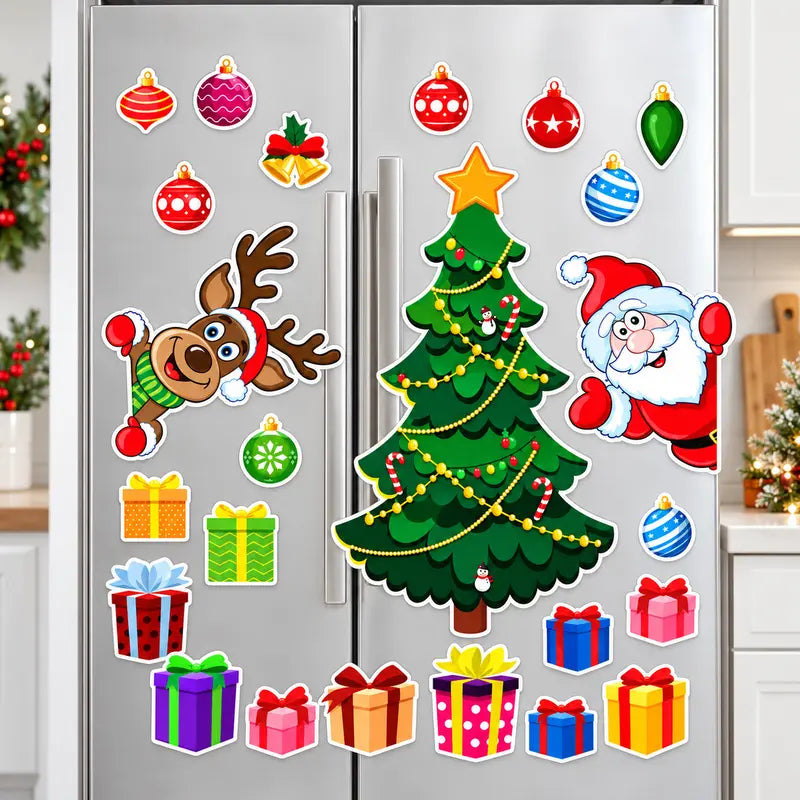 Christmas Refrigerator Magnets, Christmas Tree Magnets for Fridge Stickers Decoration 🎄