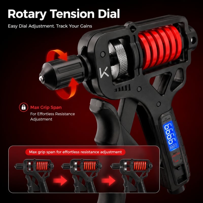 Adjustable Counting Hand Grip Strengthener